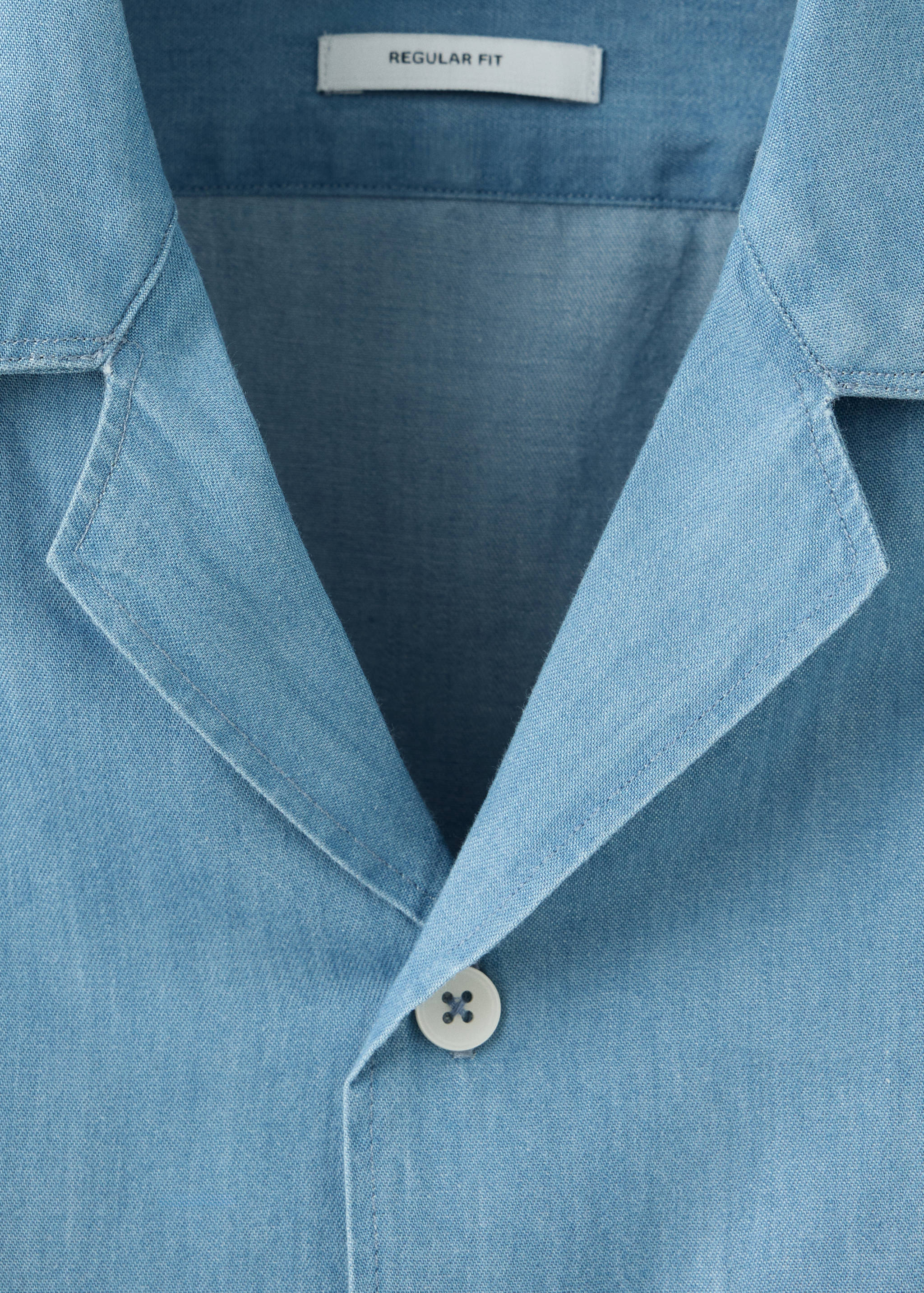Chemise 100 % coton à col bowling - Détail de l'article 8