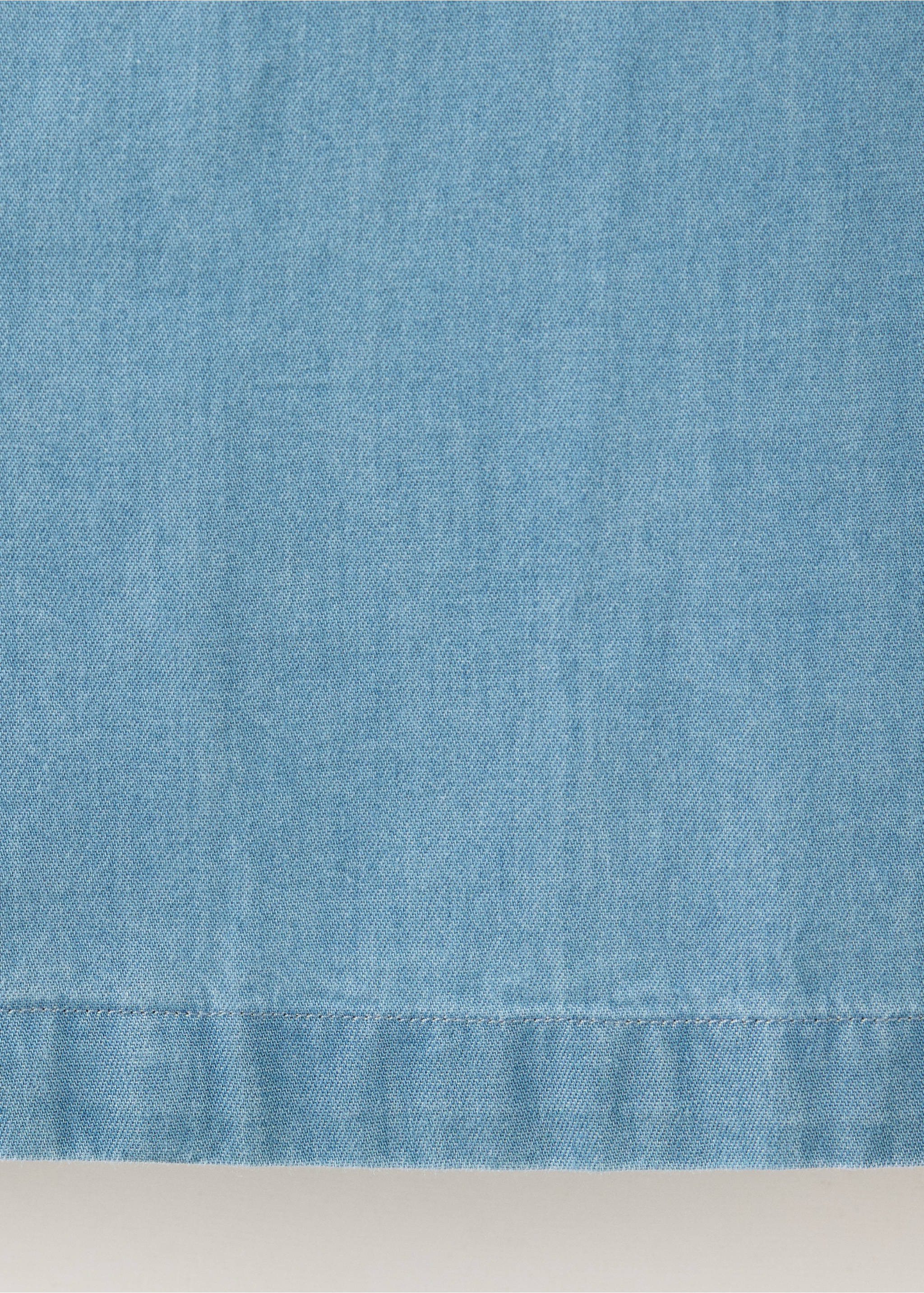 Chemise 100 % coton à col bowling - Détail de l'article 0, Bleu clair. Ref: 37057773-00.
