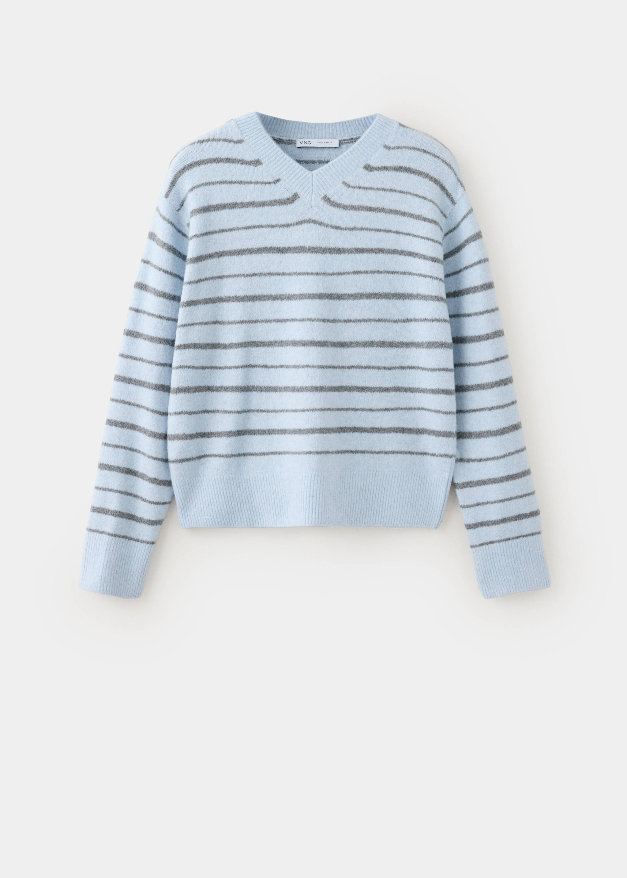 Jersey punto rayas cuello pico - Artículo sin modelo