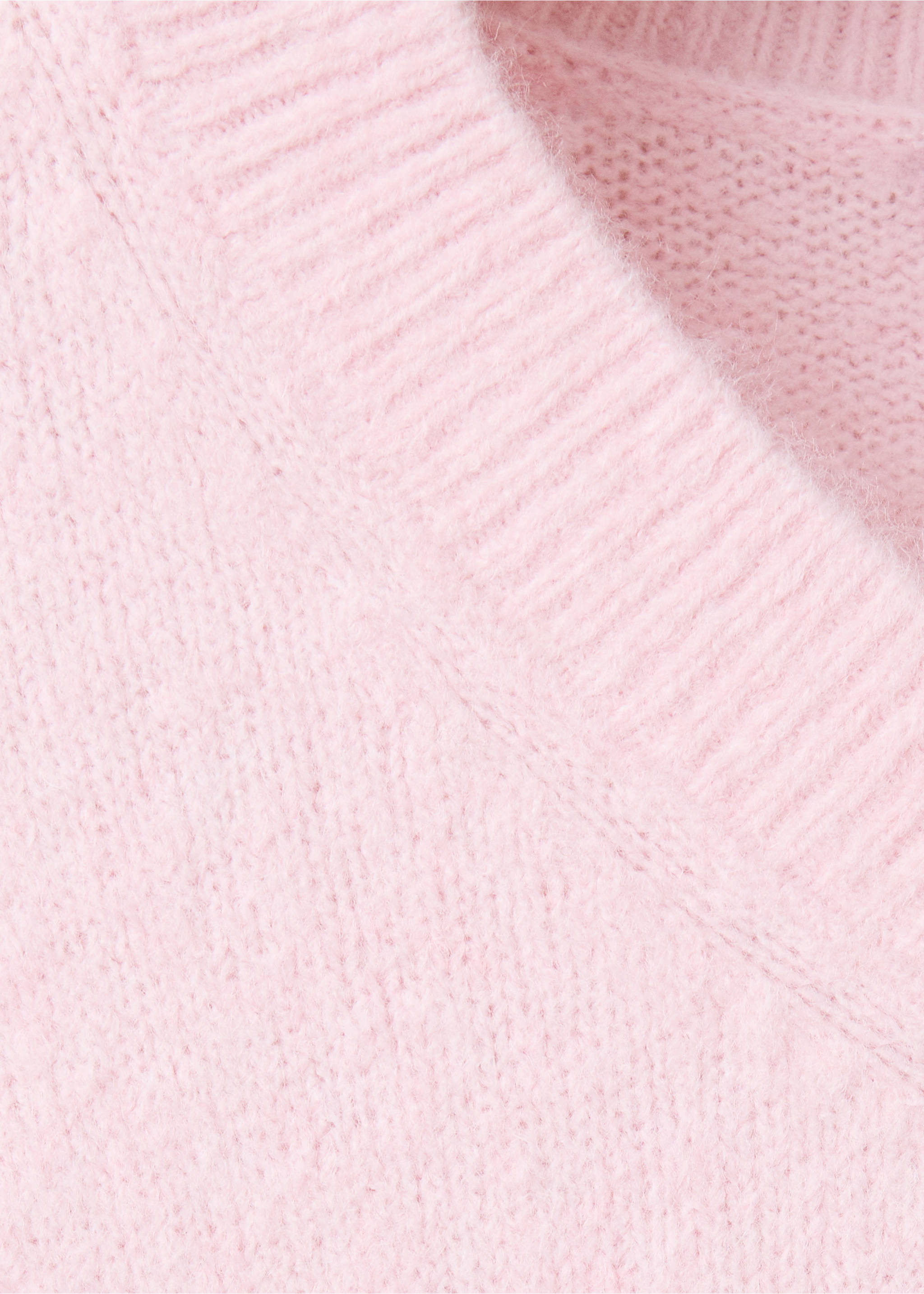 Jersey punto rayas cuello pico - Detalle del artículo 8, Rosa pastel. Ref: 37057774-00.