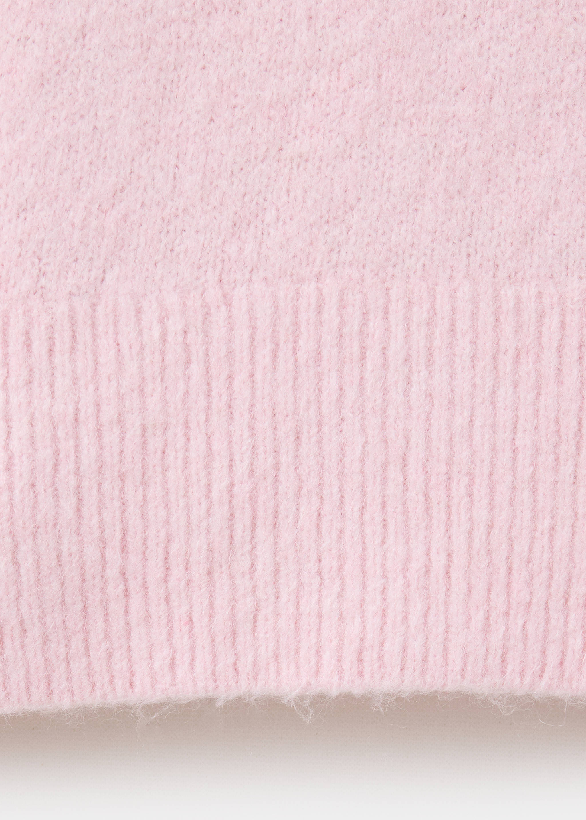 Striped knit jumper with V-neck - Details of the article 0