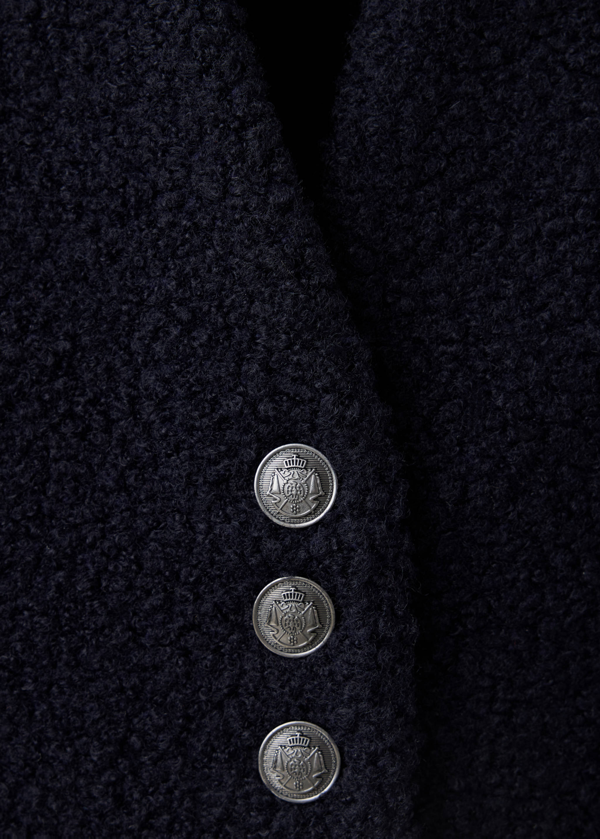Textured jacket with jewel buttons - Details of the article 8
