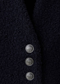 Textured jacket with jewel buttons — Navy 6