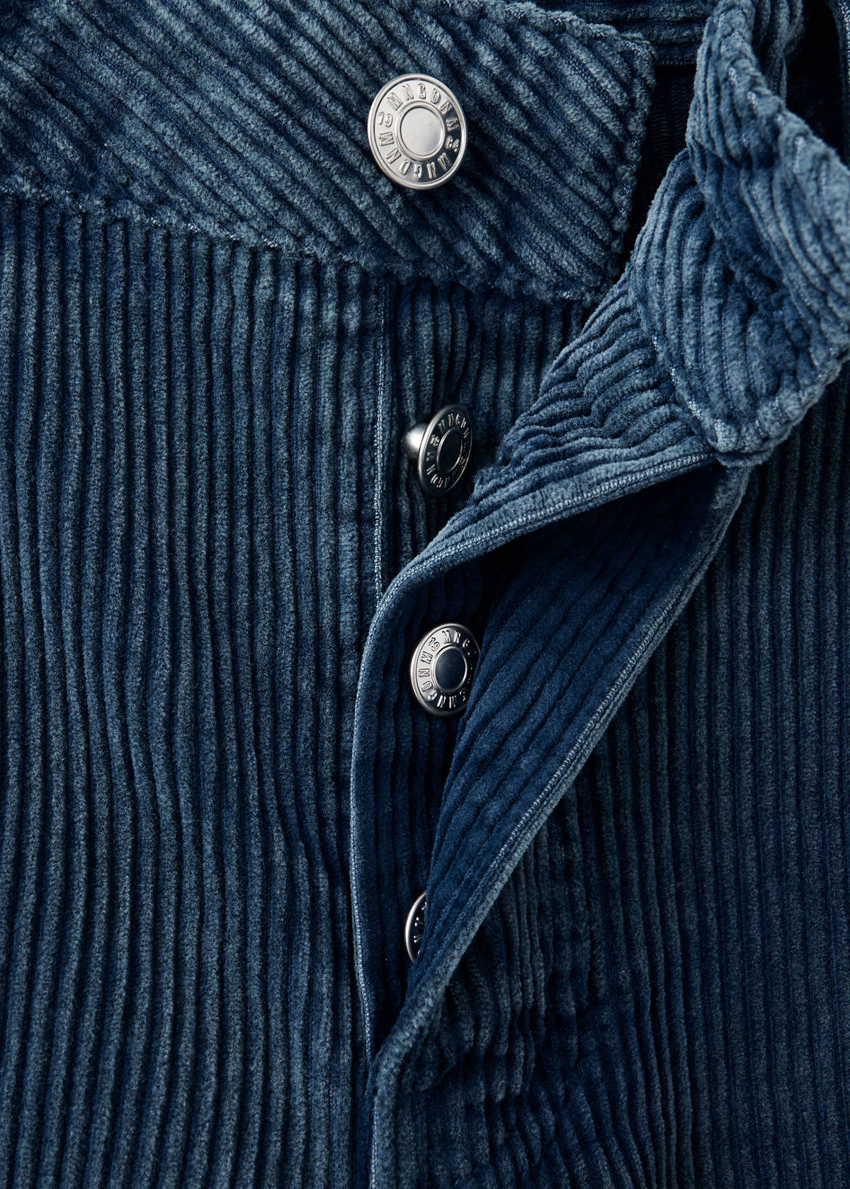Wide leg corduroy trousers — Blue