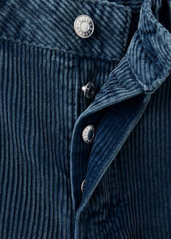 Wide leg corduroy trousers — Blue 7