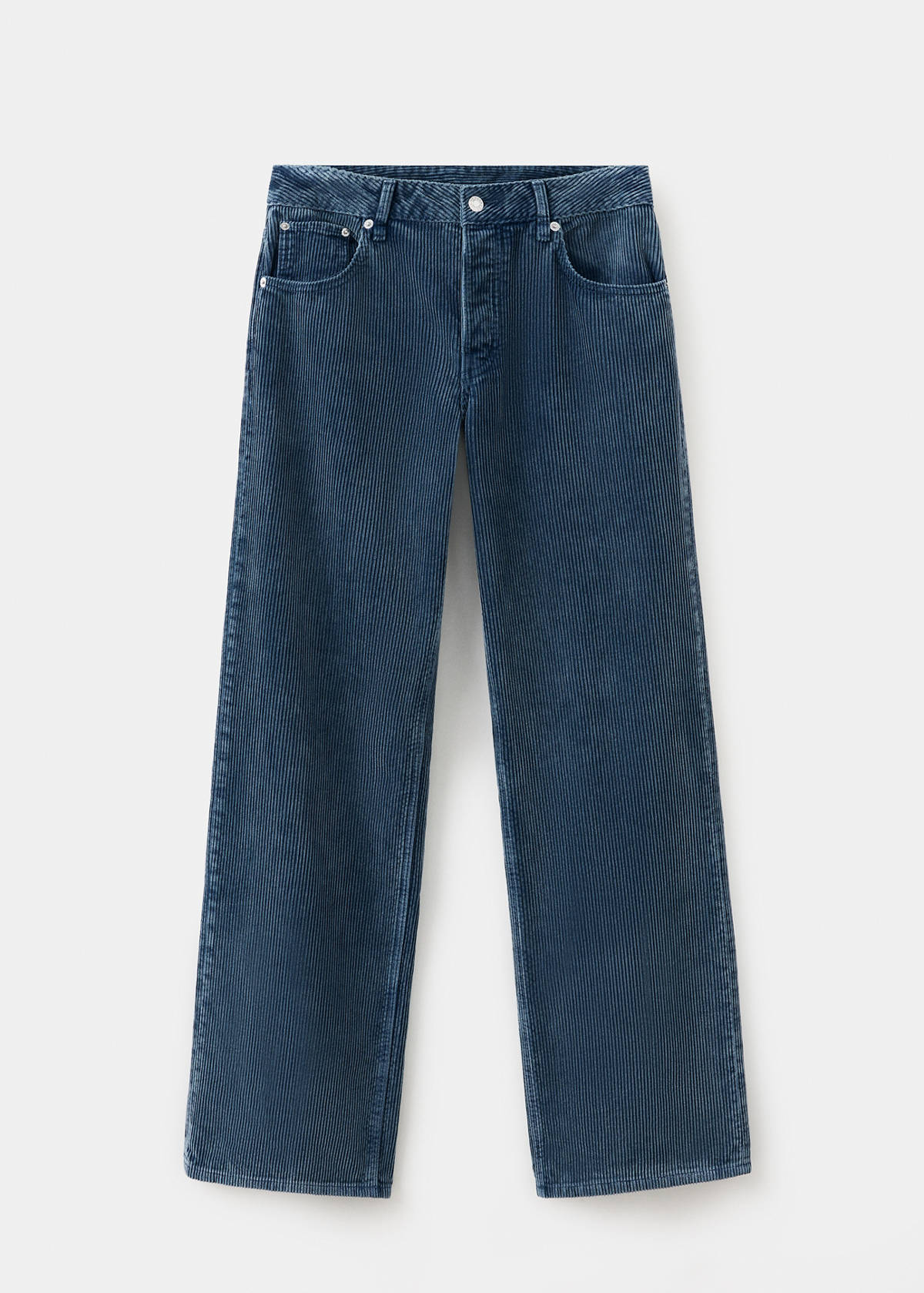 Wide leg corduroy trousers — Blue