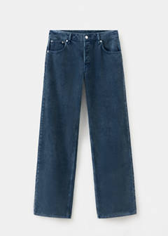 Wide leg corduroy trousers — Blue 6