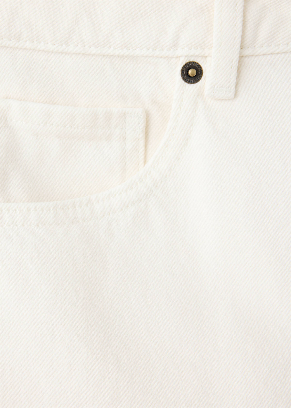 Mid-rise straight jeans — White