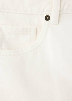Mid-rise straight jeans — White 7
