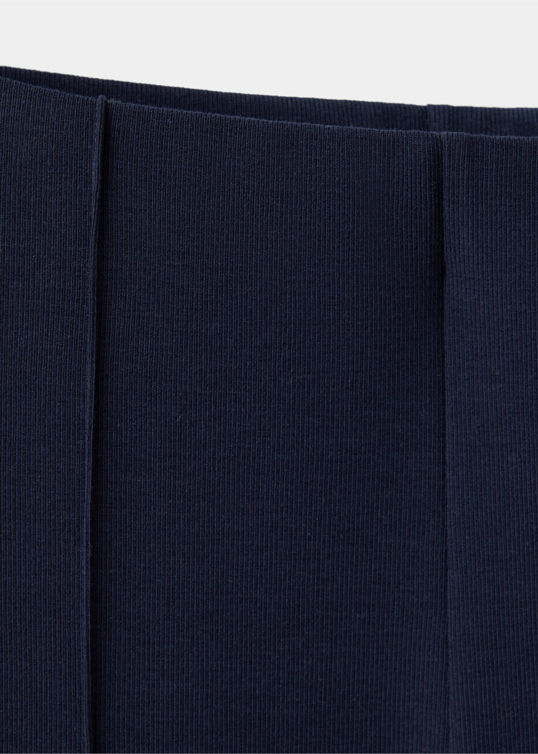 Straight-fit trousers with decorative seams - Details of the article 8, Navy. Ref: 37057782-00.
