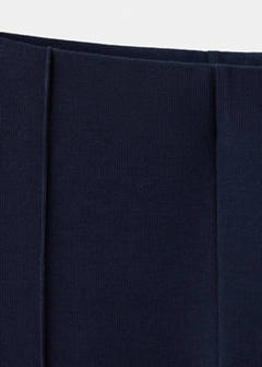Straight-fit trousers with decorative seams — Navy 9