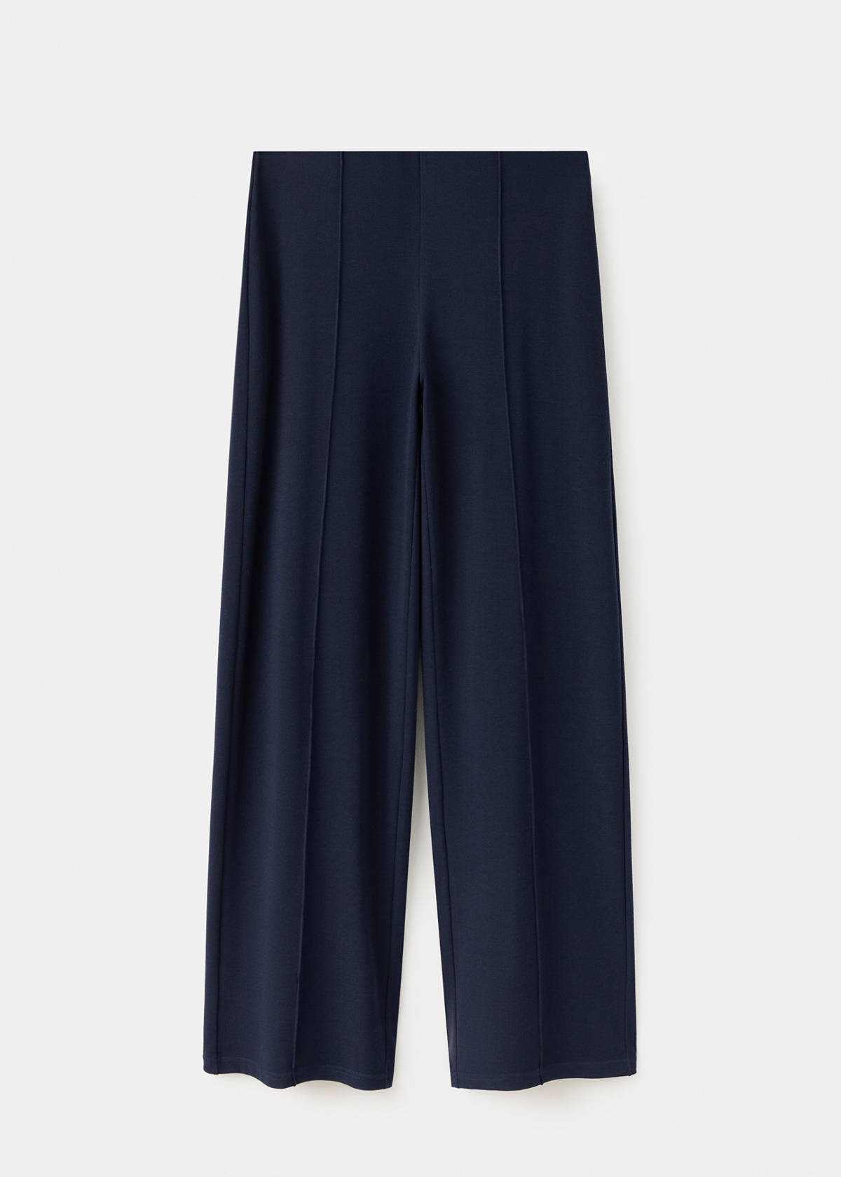 Straight-fit trousers with decorative seams — Navy