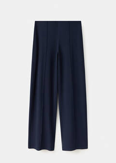 Straight-fit trousers with decorative seams — Navy 8