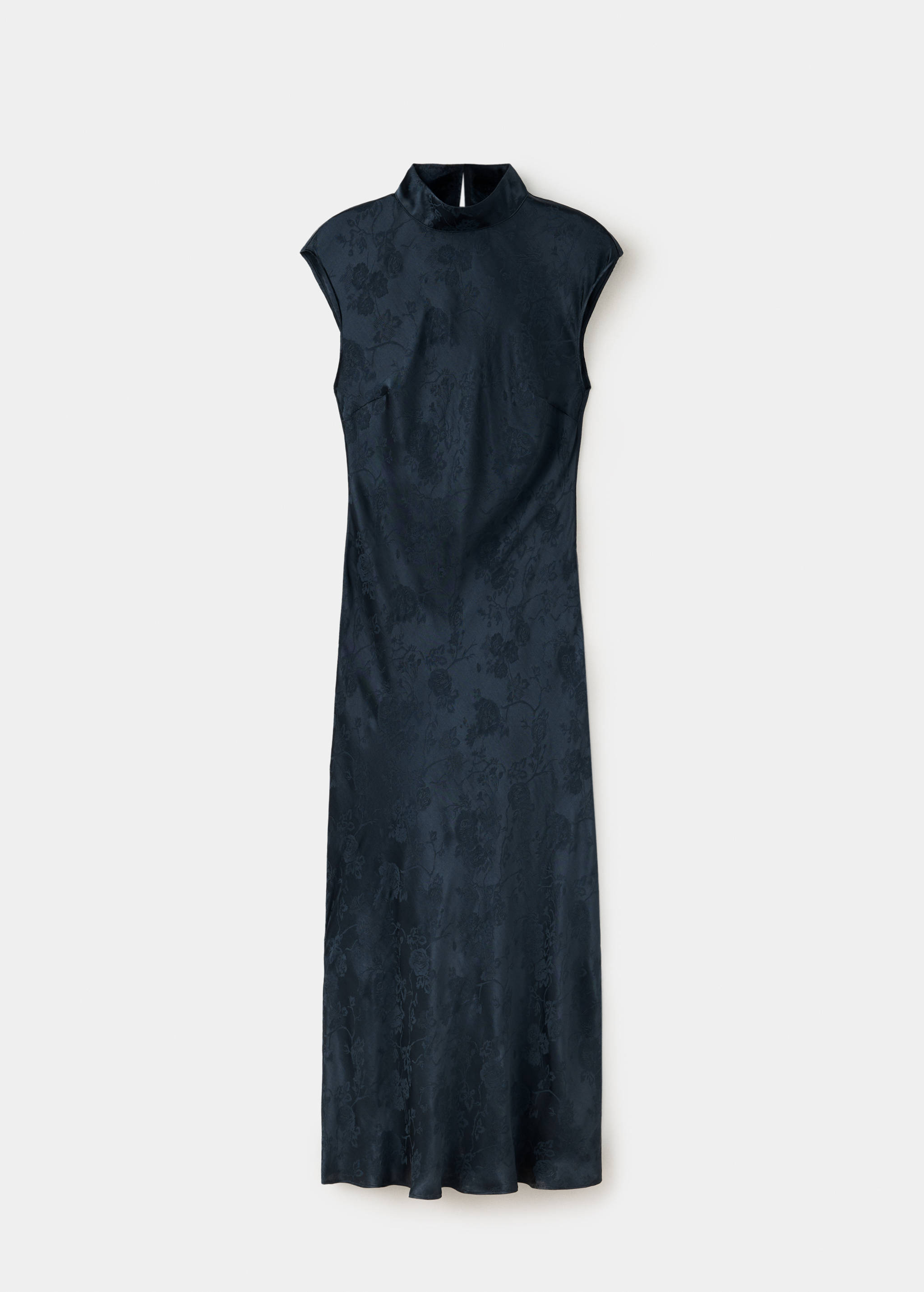 Robe jacquard à col officier - Article sans modèle