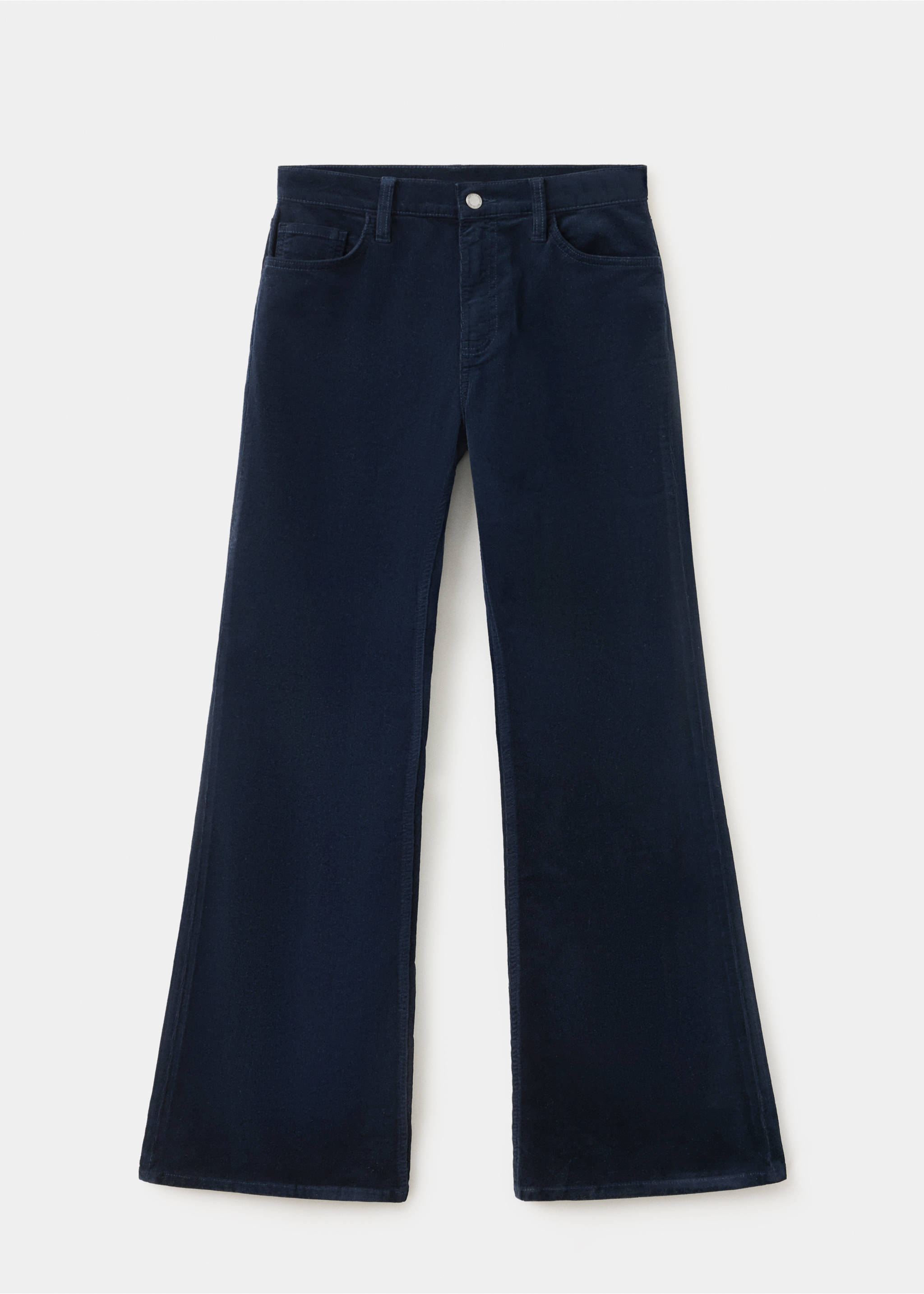 Corduroy flare jeans - Article without model, Night Blue. Ref: 37057787-00.