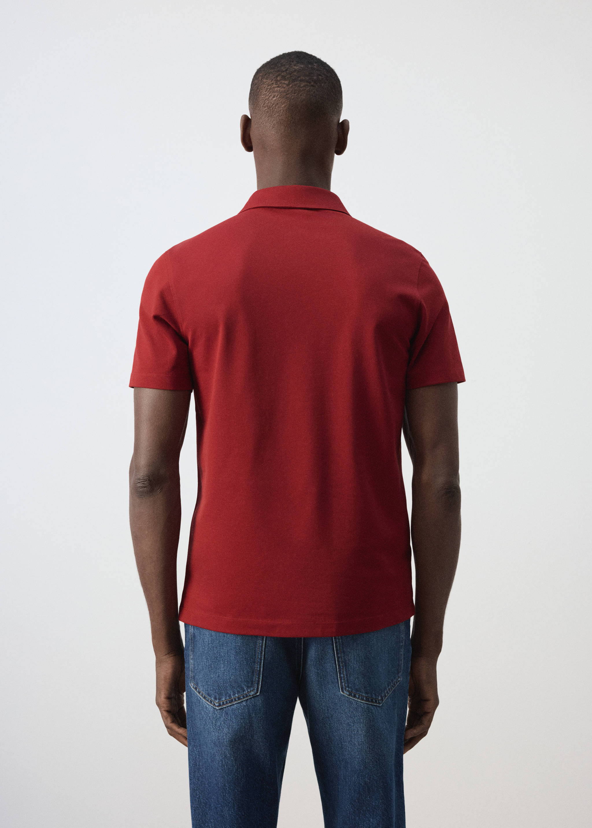 Regular-fit cotton blend polo - Reverse of the article