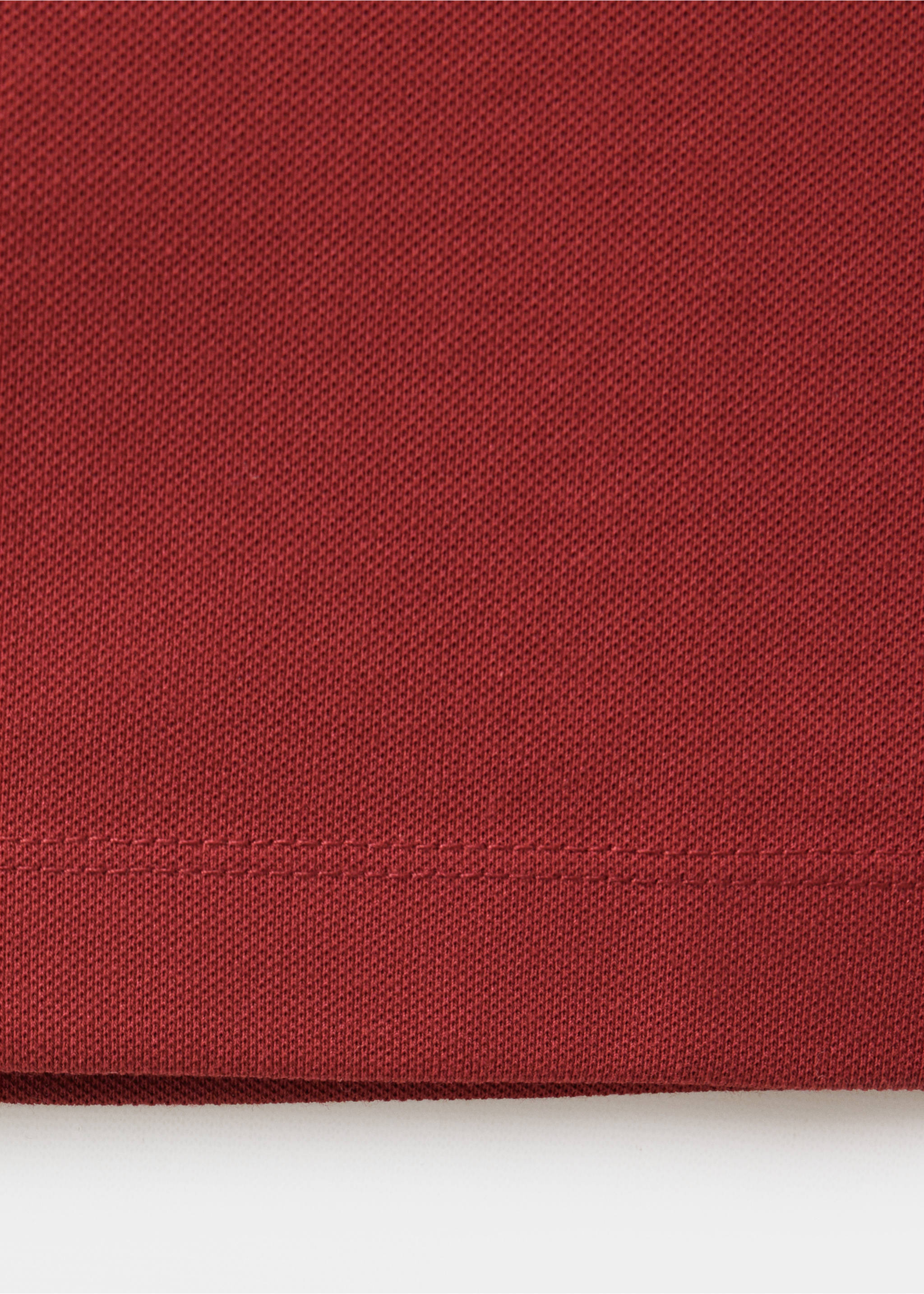 Regular-fit cotton blend polo - Details of the article 0, Medium Red. Ref: 37057790-00.