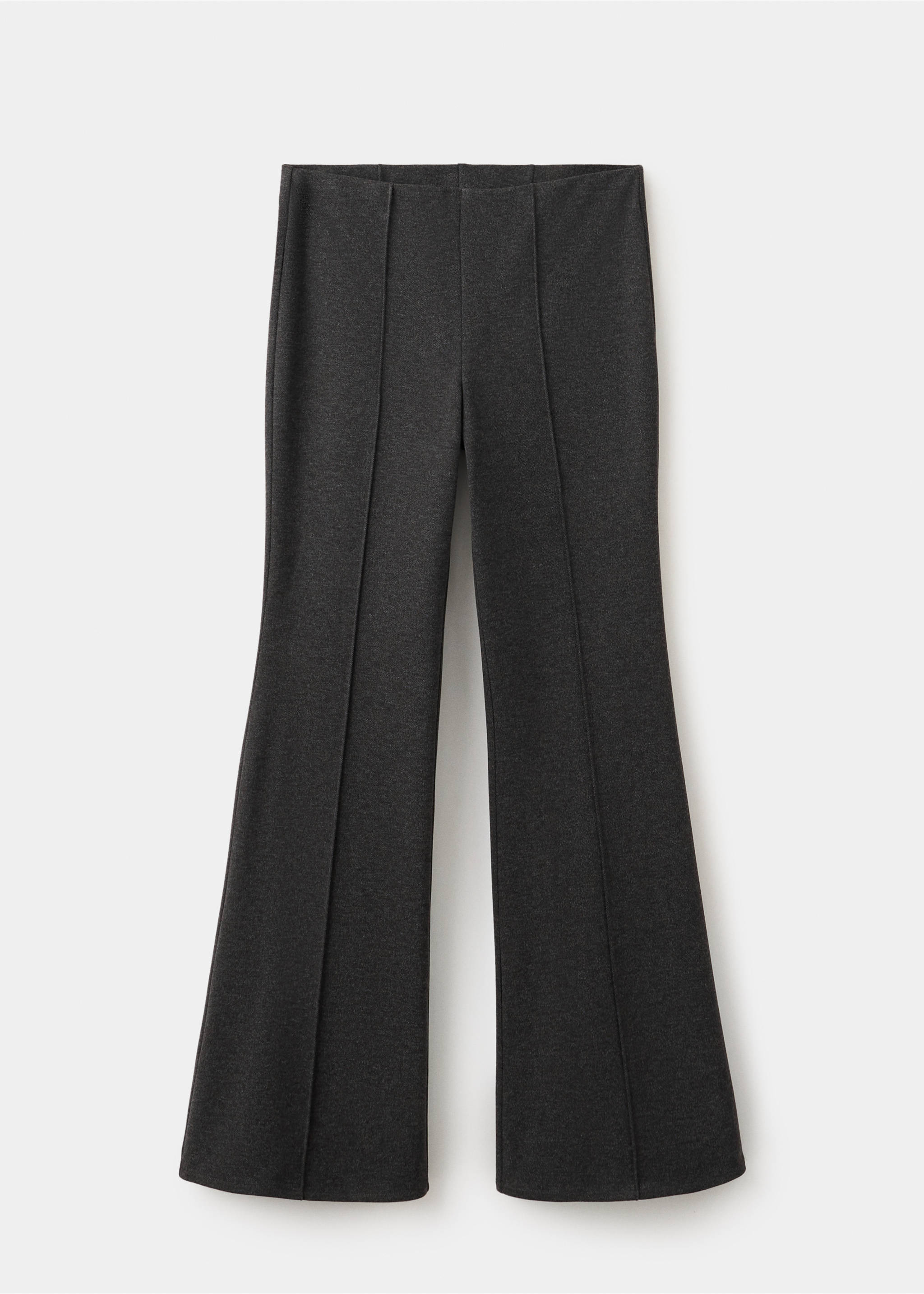 Dark grey flared trousers with front seam details., Grey. Ref: 37057792-00.
