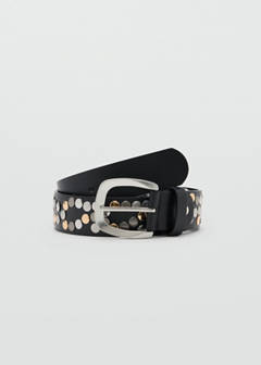 Studded leather belt — Black 2