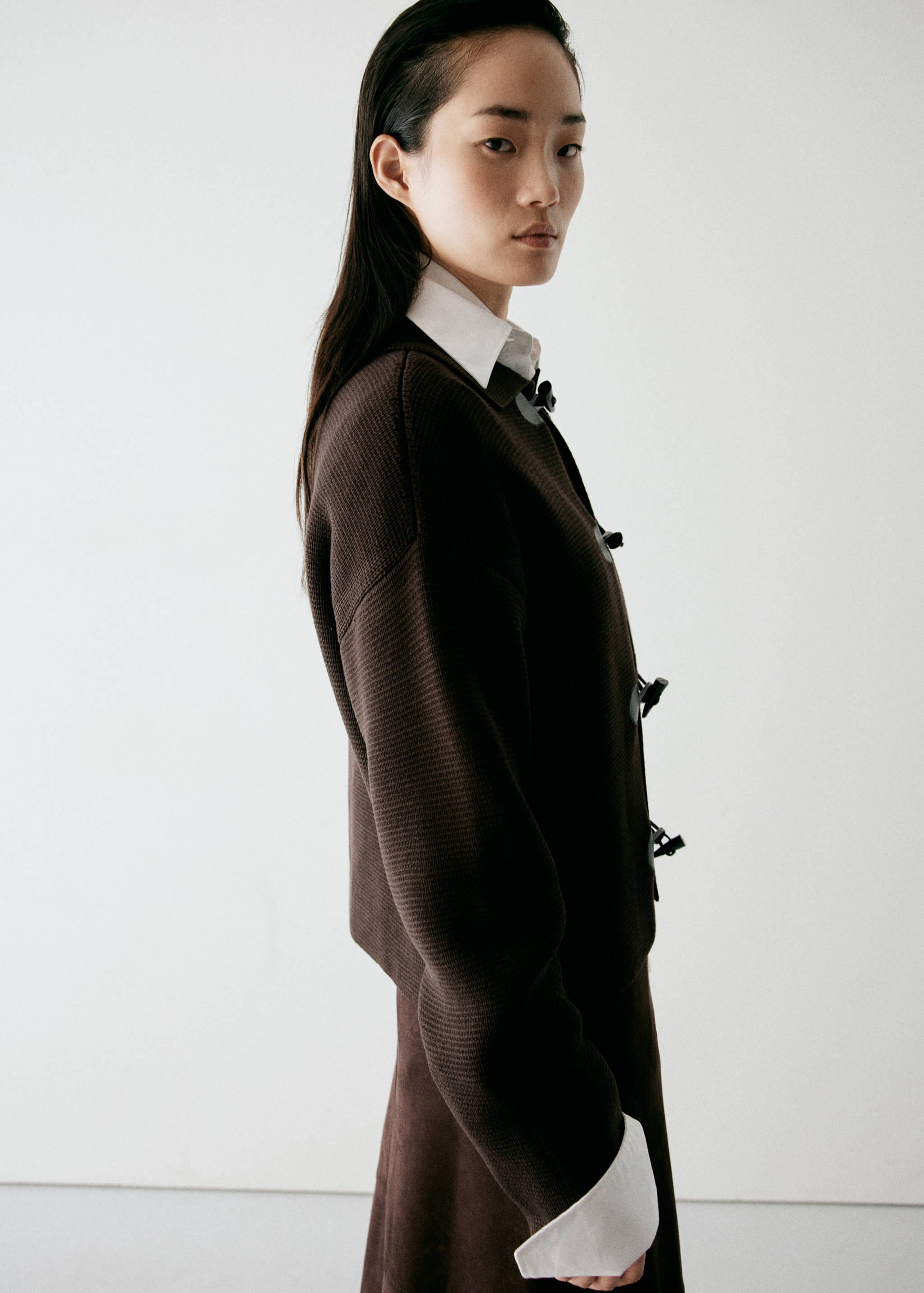 Faux-suede midi skirt - Details of the article 3