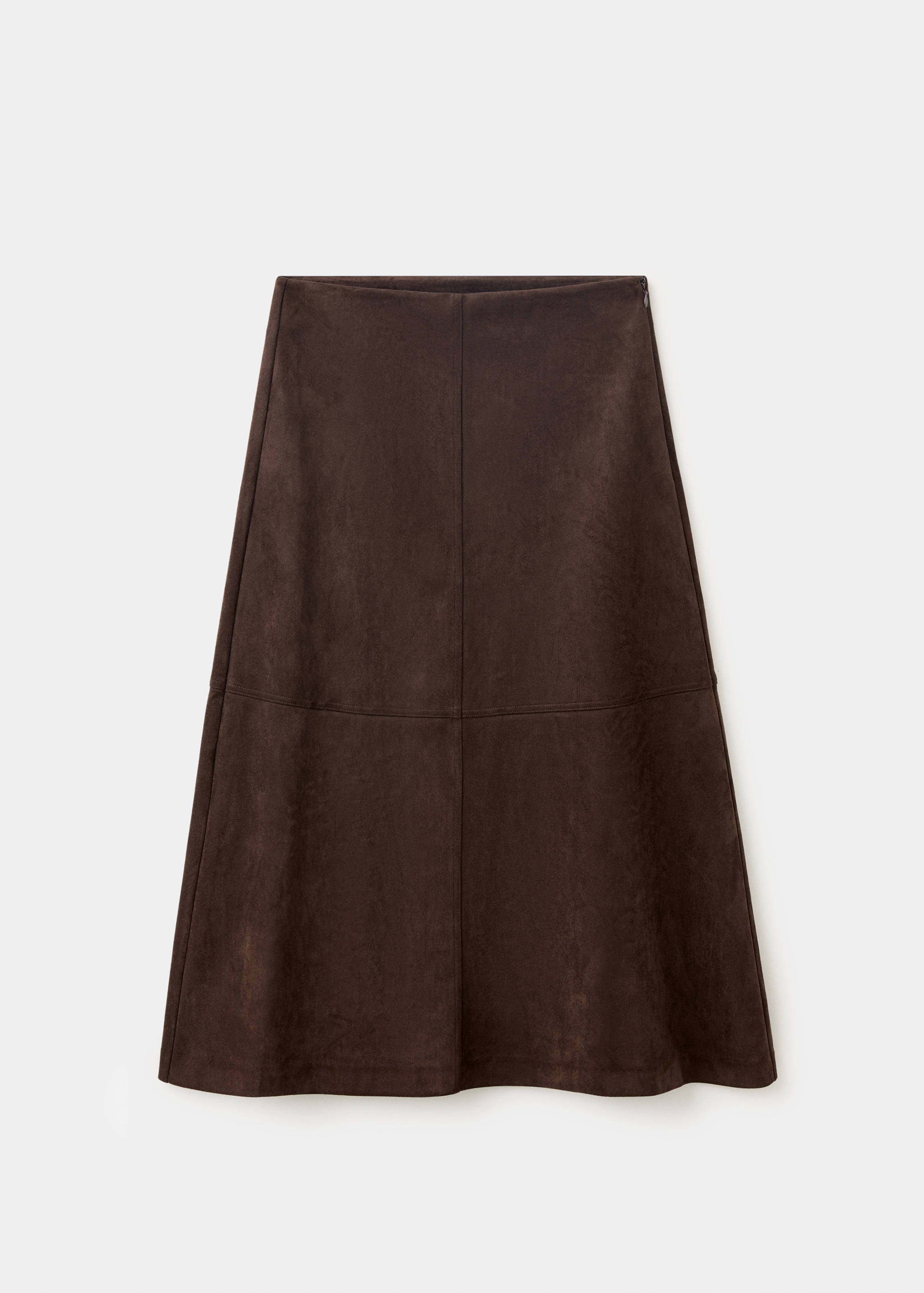Faux-leather midi-skirt - Article without model