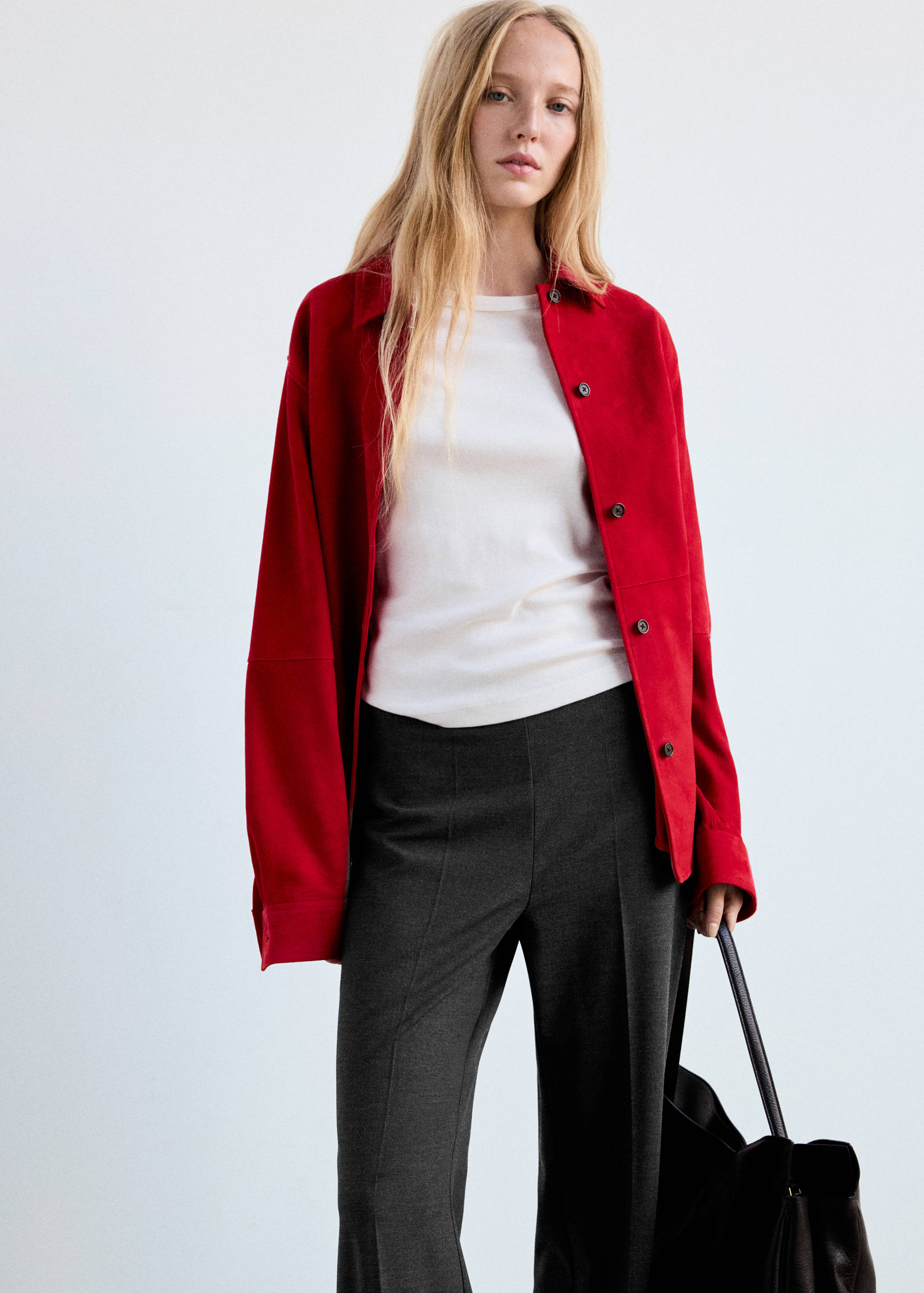 Flared trousers with pressed crease - Details of the article 1