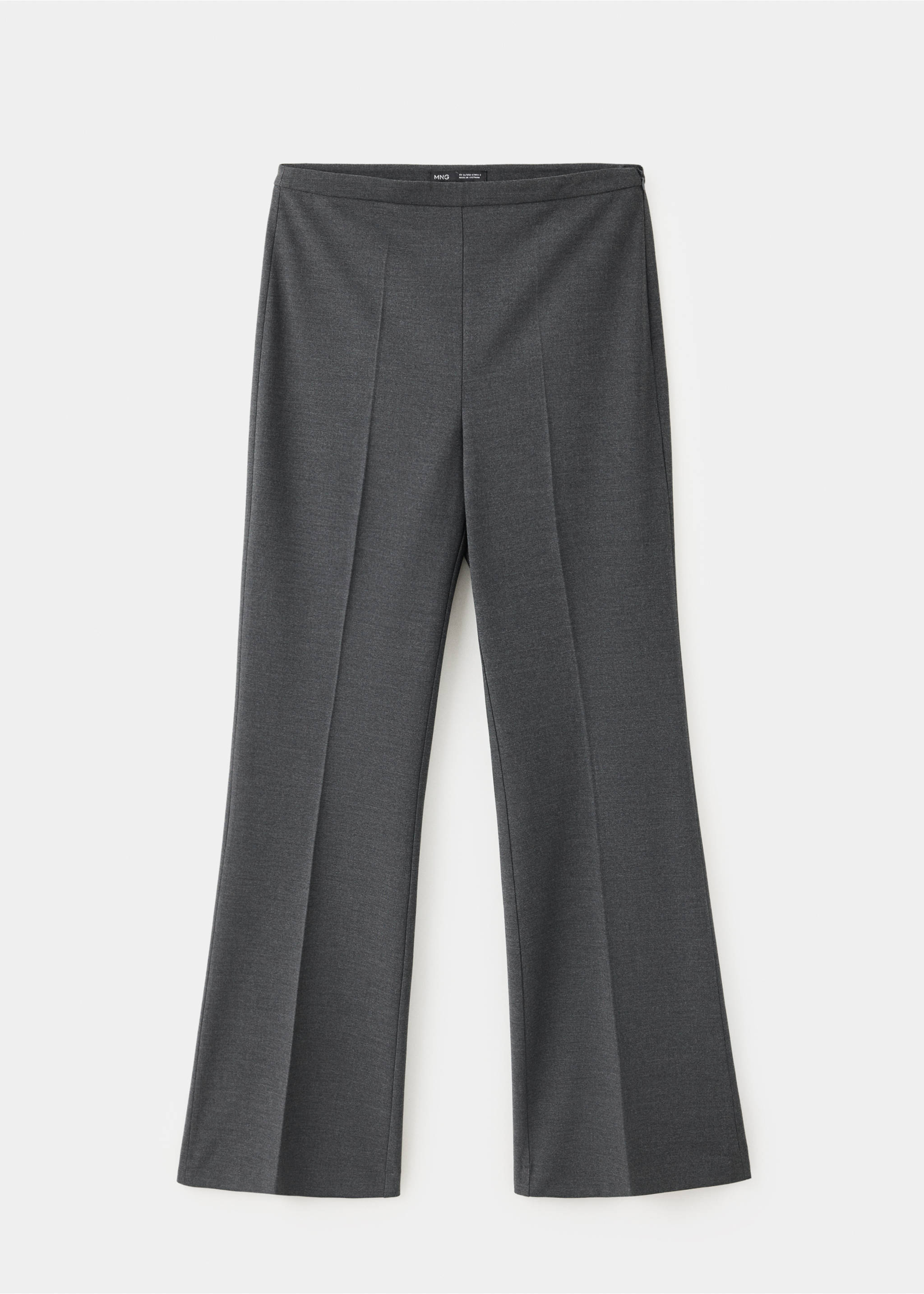 Pantalon flare à pli repassé - Article sans modèle, Gris. Ref: 37057795-00.