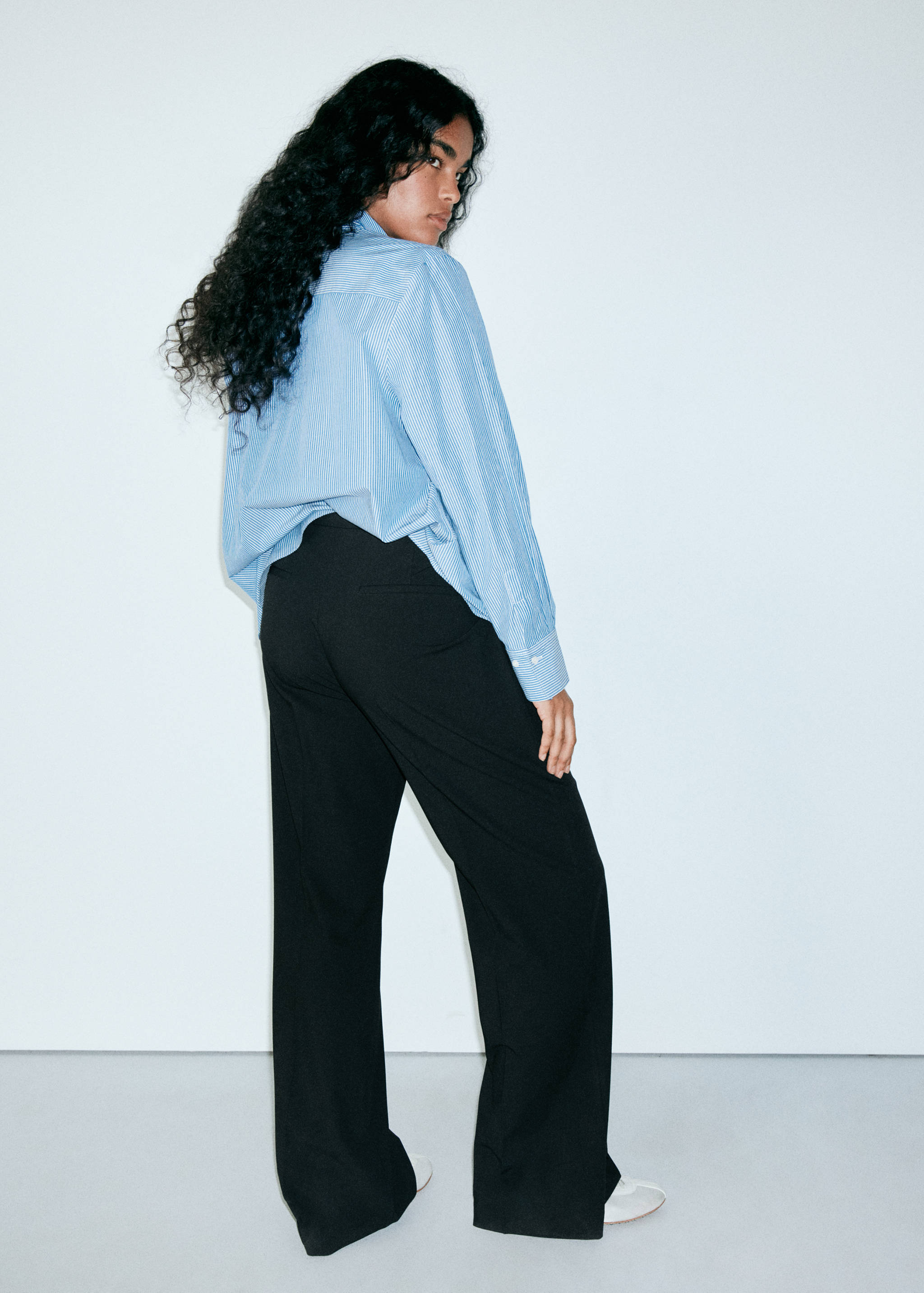 Pantalons flare ratlla planxada - Detall de l'article 4