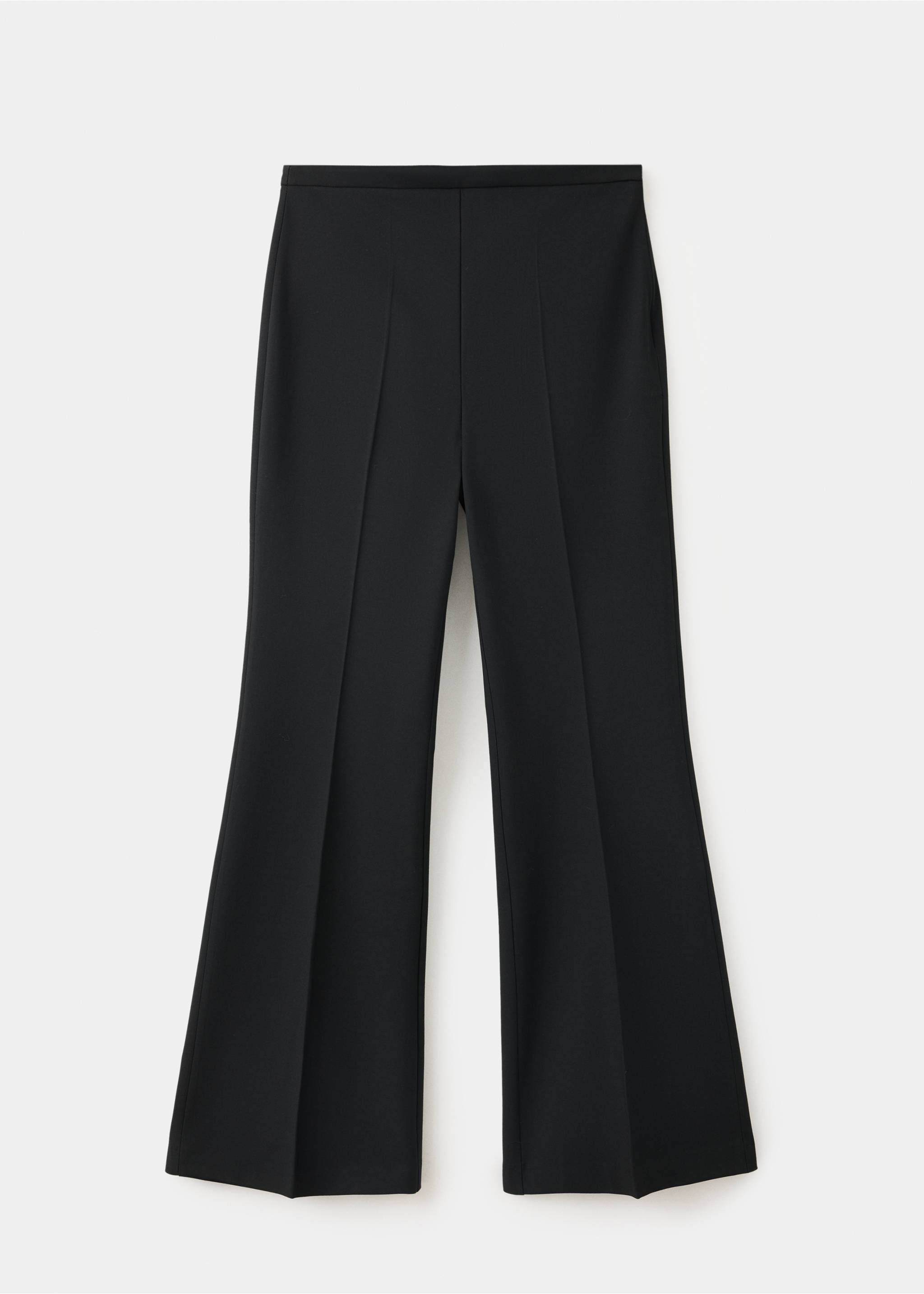 Flared trousers with pressed crease - Article without model, Black. Ref: 37057795-00.