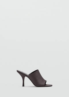Wide-strap heeled sandal — Chocolate 1