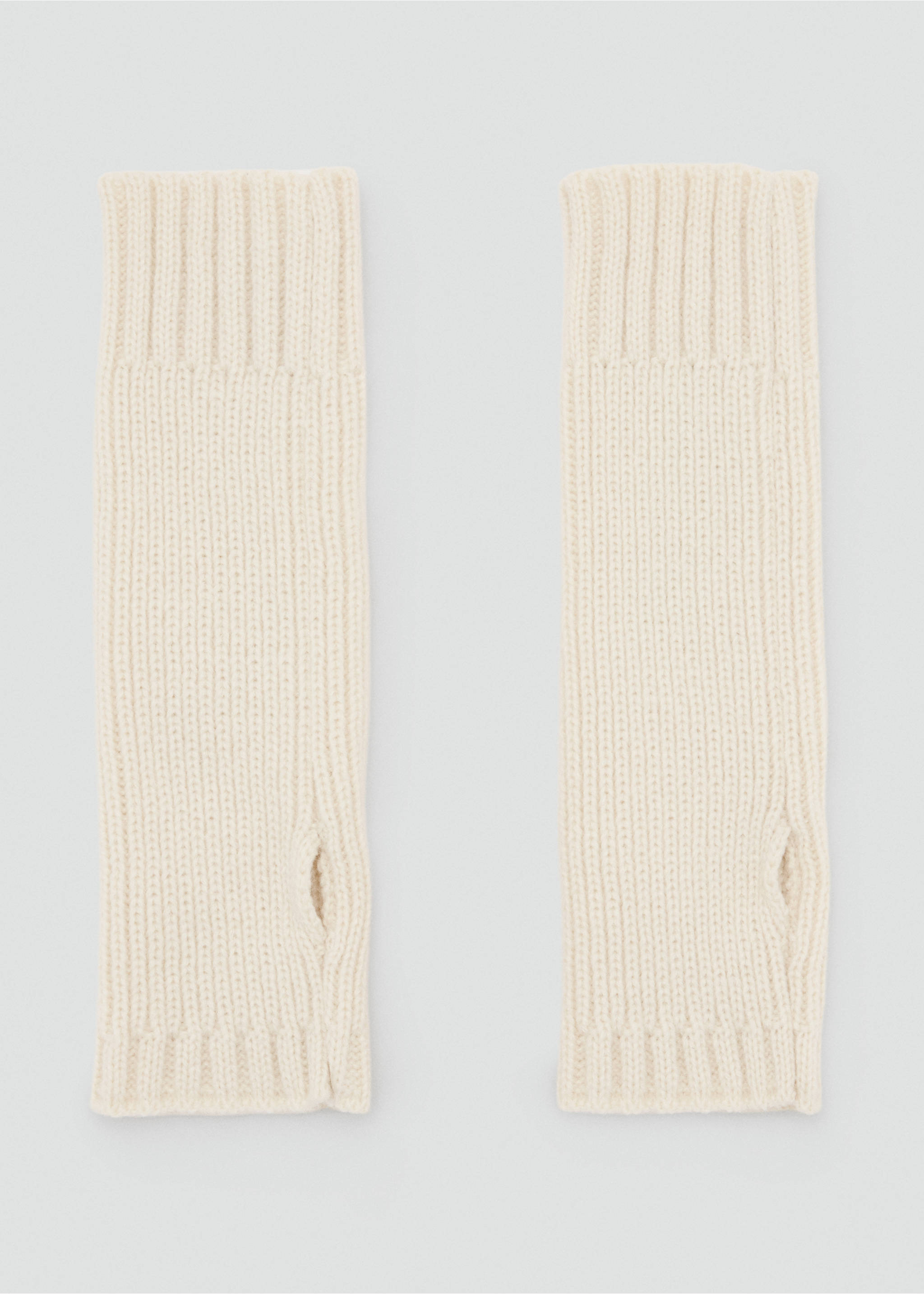 Mitaines longues en maille - Article sans modèle, Beige. Ref: 37057803-00.