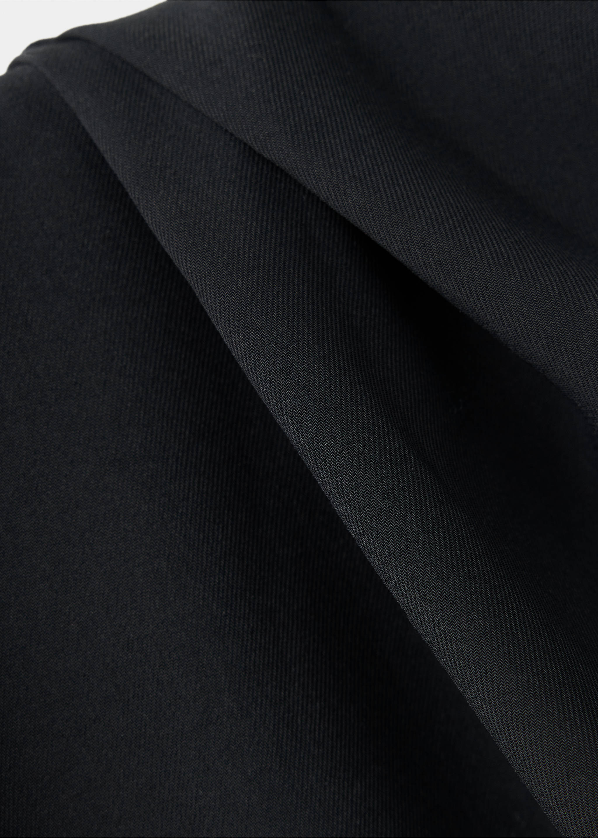 Jumpsuit with draped detail belt - Details of the article 0, Black. Ref: 37057806-00.