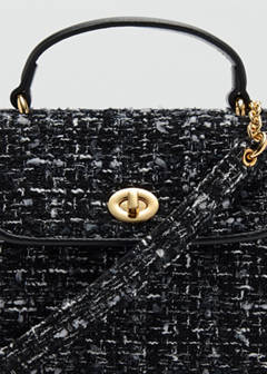Tweed flap bag — Black 2