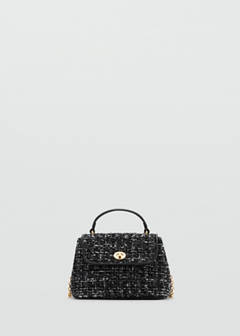 Tweed flap bag — Black 4
