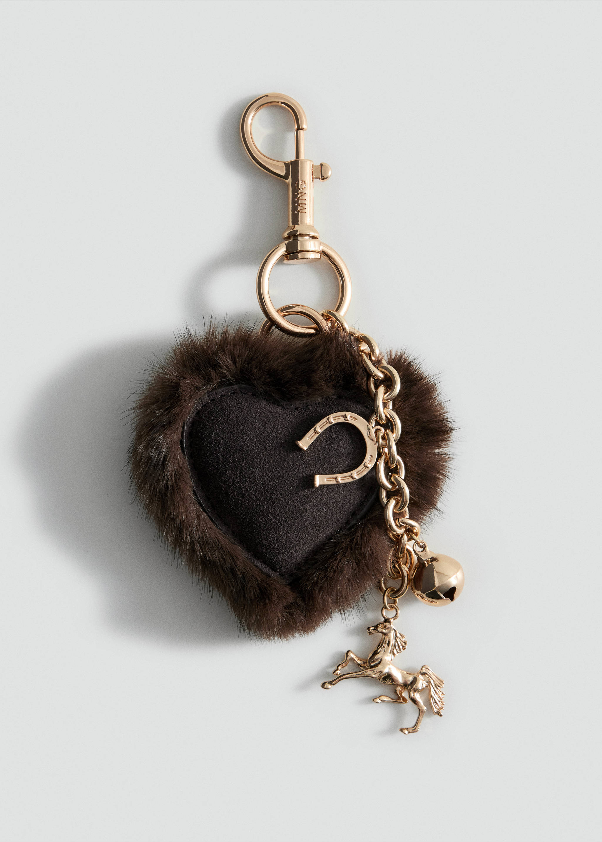 Combined leading keychain - Article without model, Chocolate. Ref: 37057808-00.