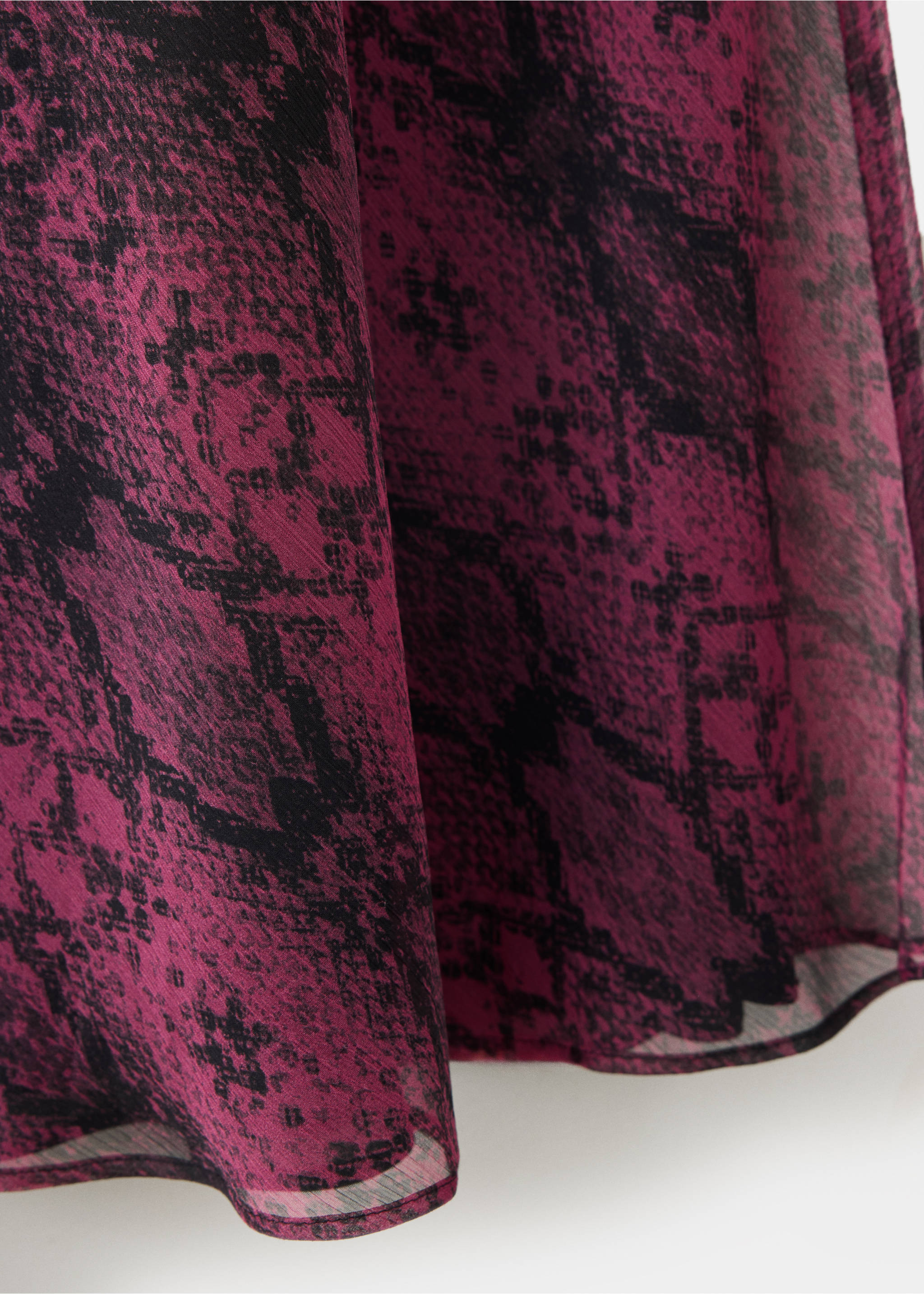 Animal print dress with flared sleeves - Details of the article 8, Pink. Ref: 37057811-00.