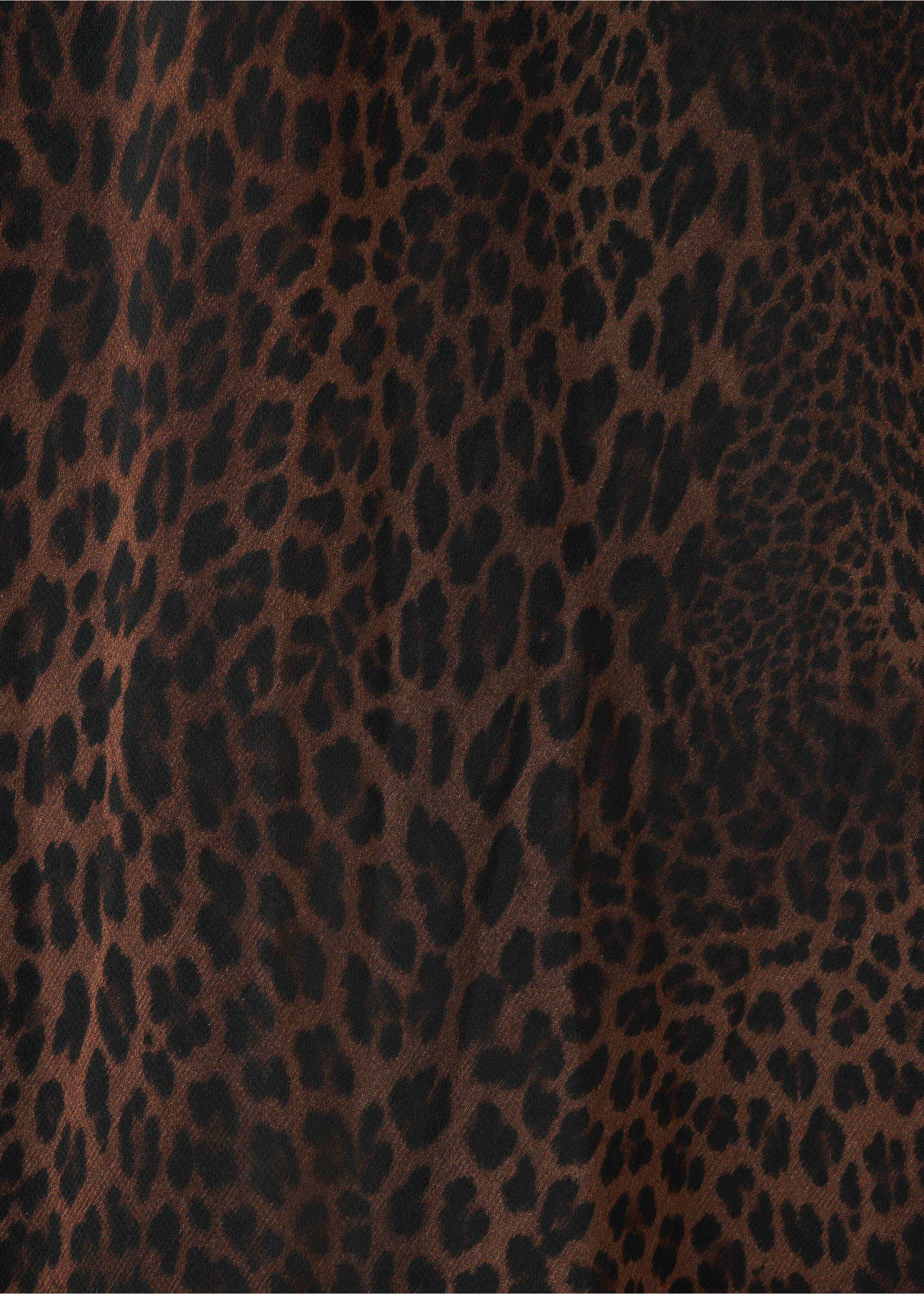 Leopard-print dress detail in brown, Black. Ref: 37057812-00.