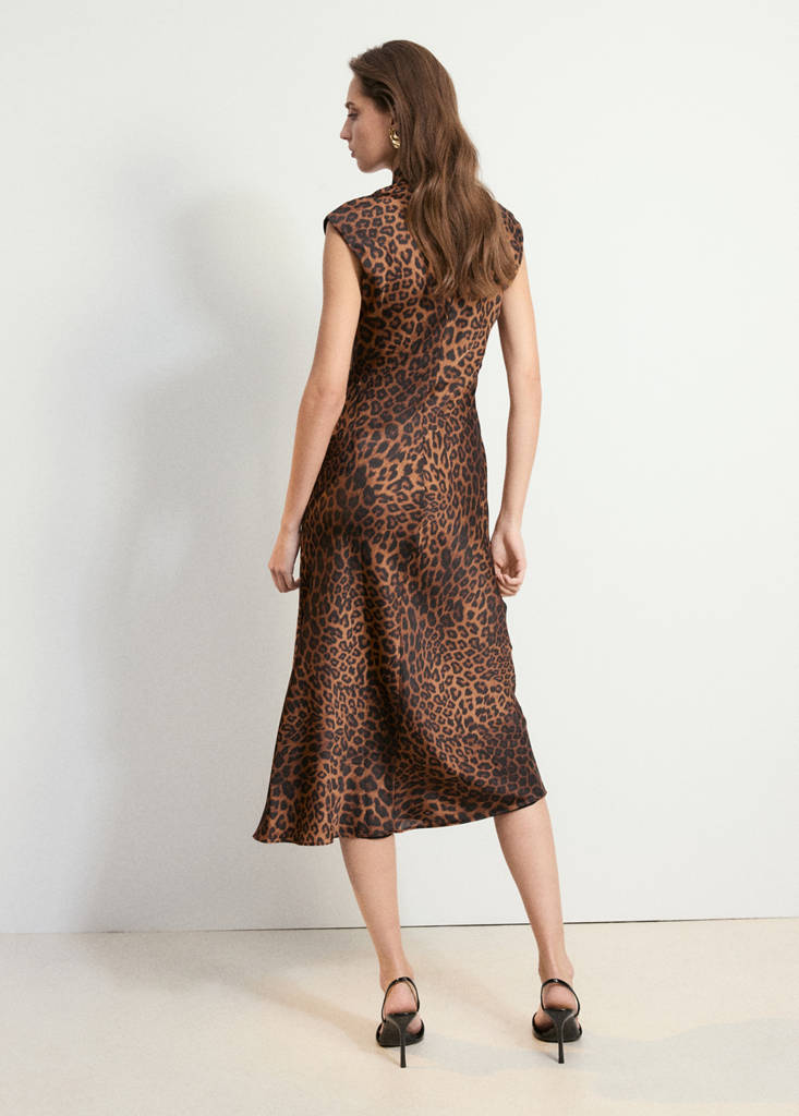 Leopard print dress with a roll neck thumbnail 10