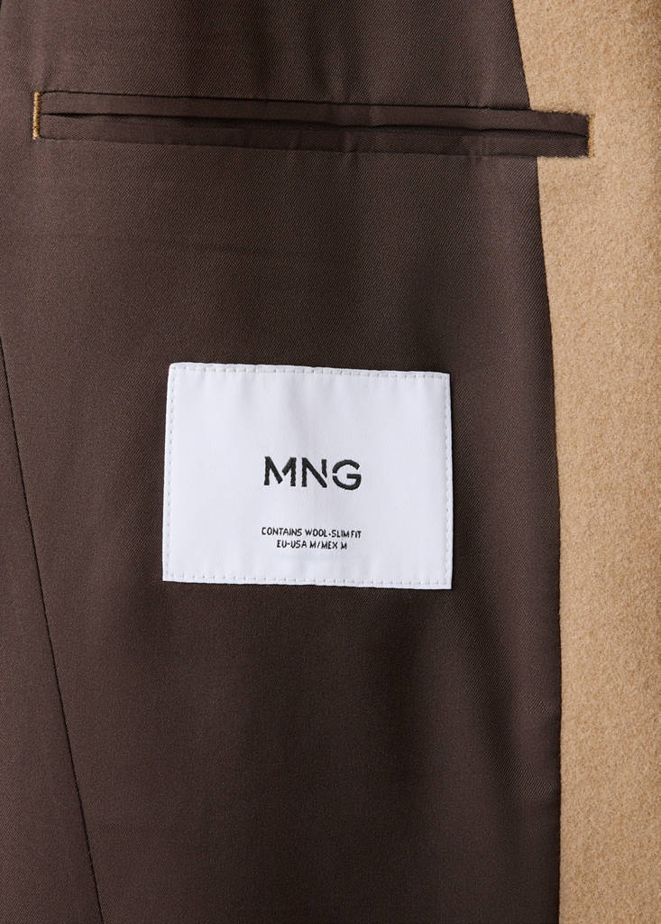 Long wool coat — Medium Brown