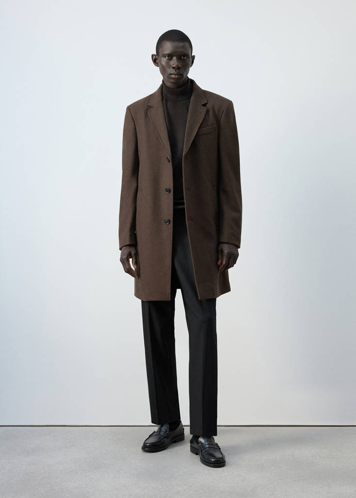 Long wool coat — Brown