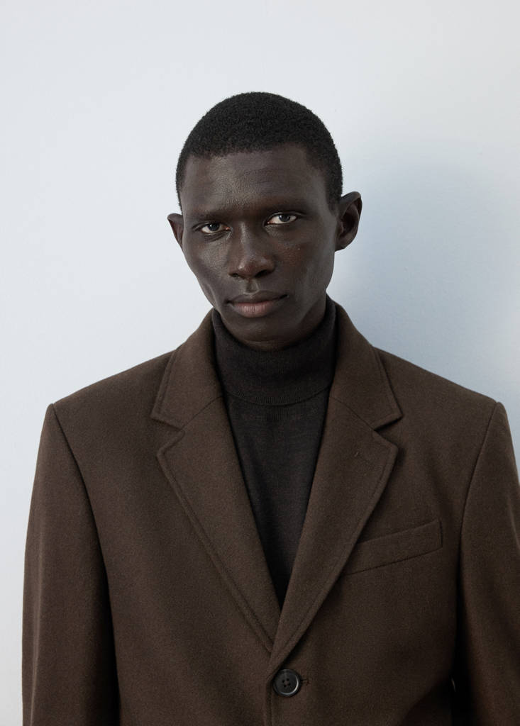 Long wool coat — Brown