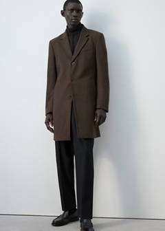 Long wool coat — Brown 6