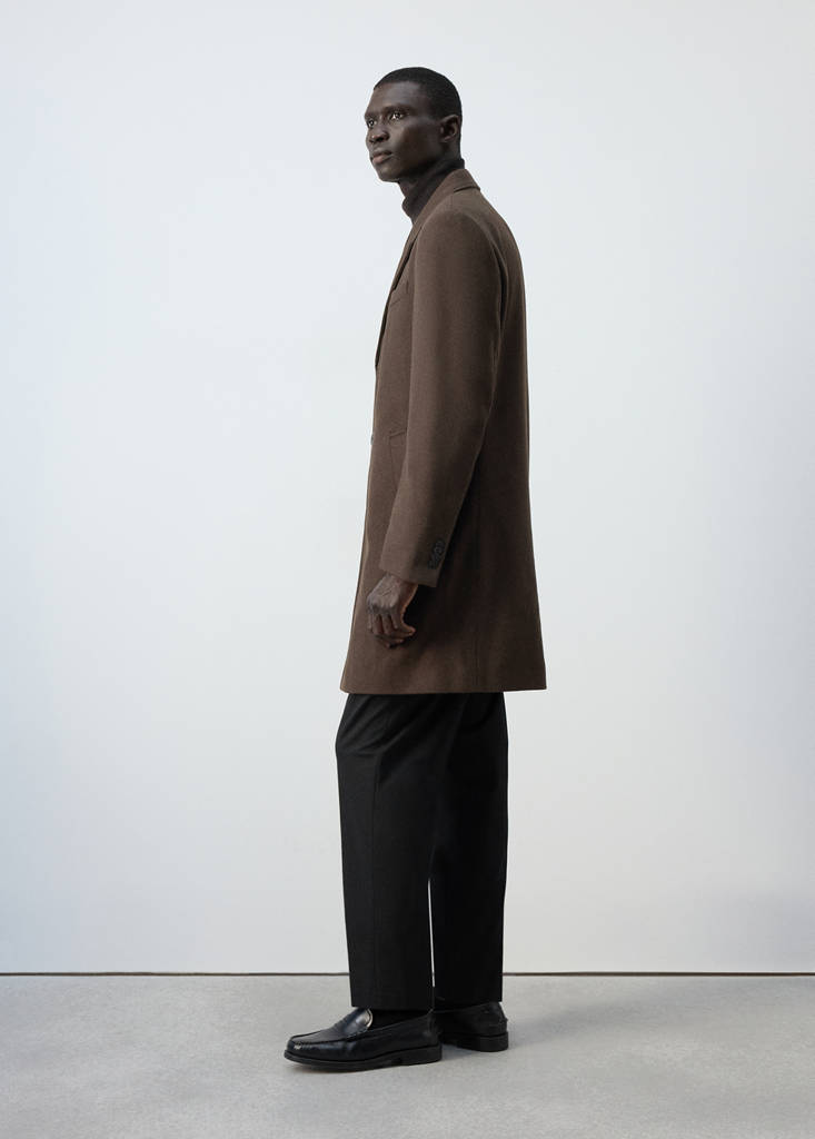 Long wool coat — Brown