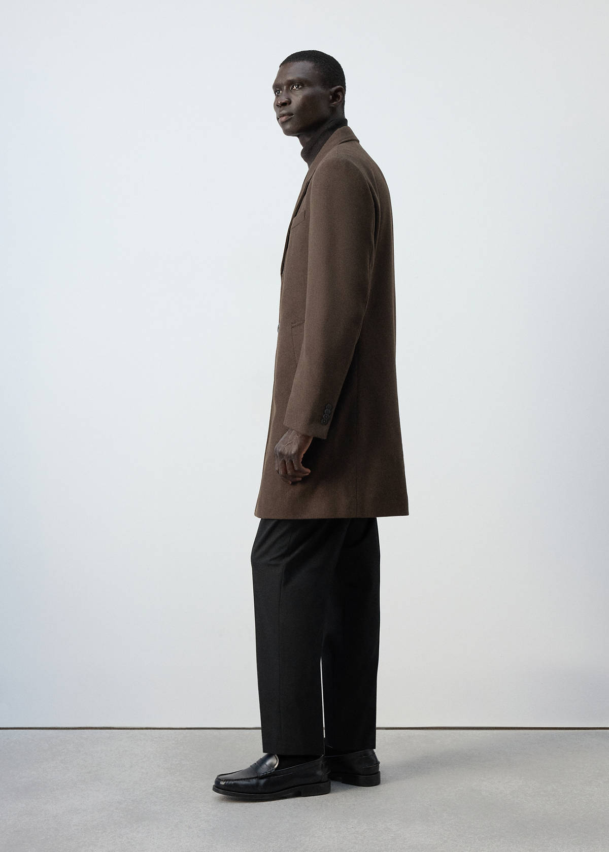 Long wool coat — Brown