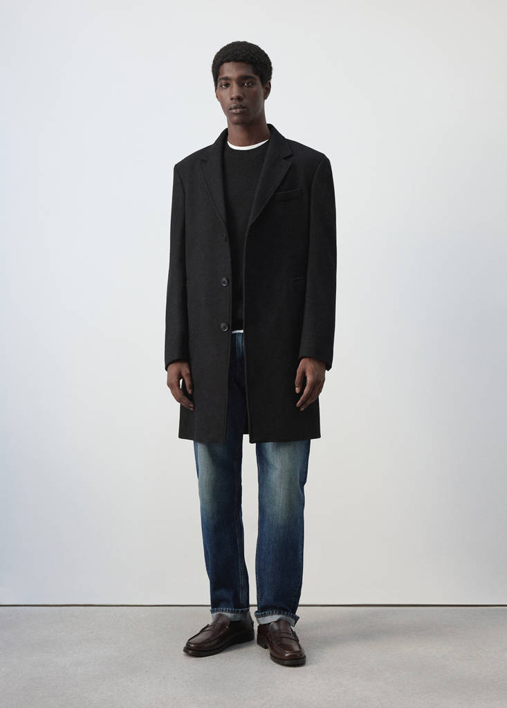 Long wool coat — Black