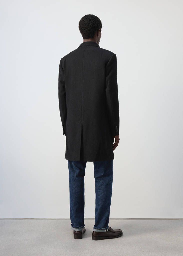 Long wool coat — Black