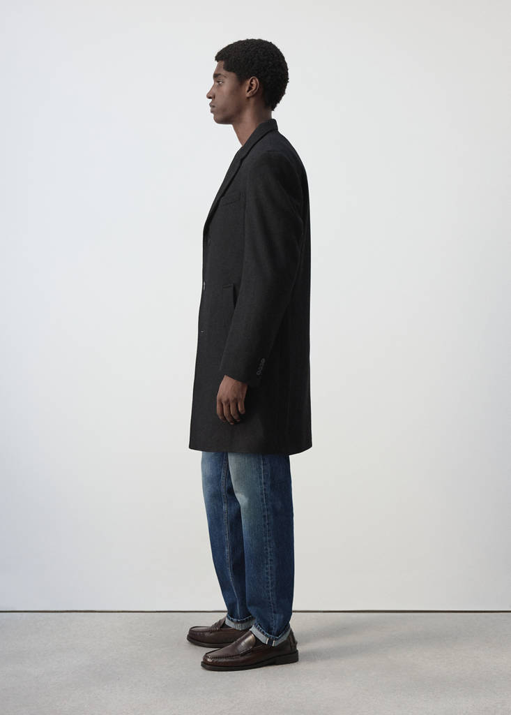 Long wool coat — Black