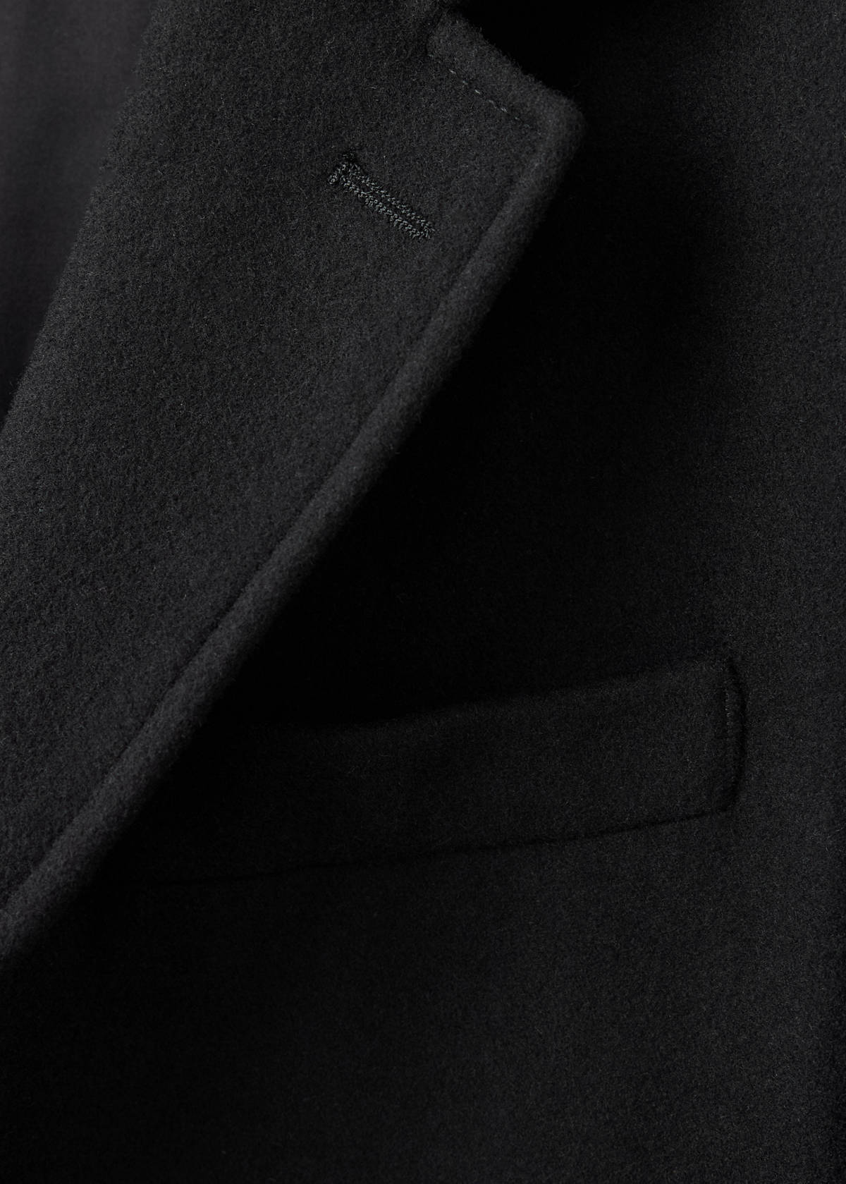Long wool coat — Black