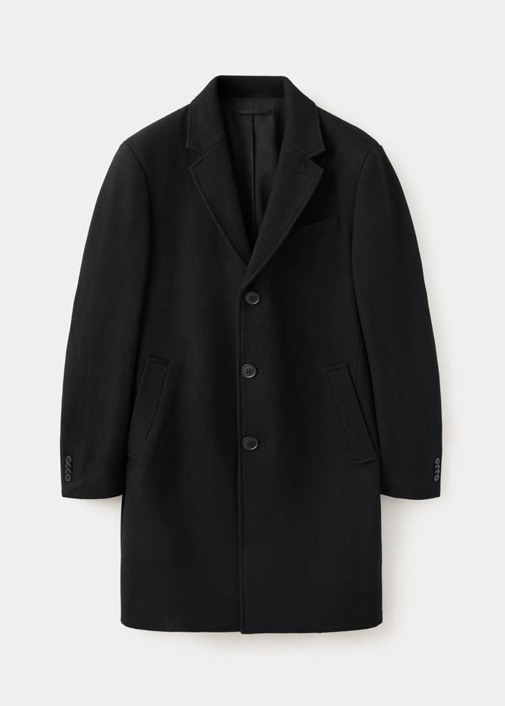 Long wool coat — Black