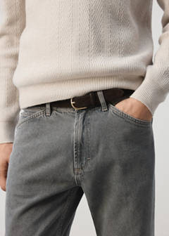Regular-fit cropped jeans — Denim Grey 4